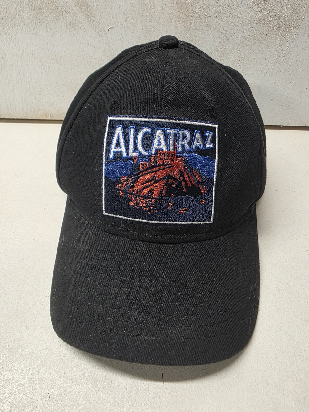 Alcatraz Golden Gate National Parks Baseball Cap Hat Black Embroidered Adjust